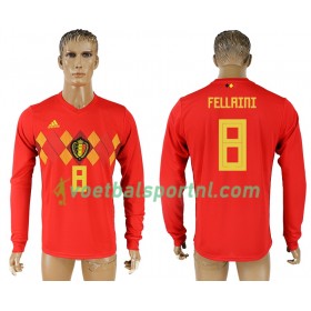 België Marouane Fellaini 8 Thuis Shirt WK voetbal 2018 L/S