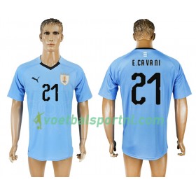 Uruguay Edinson Cavani 21 Thuis Shirt WK voetbal 2018