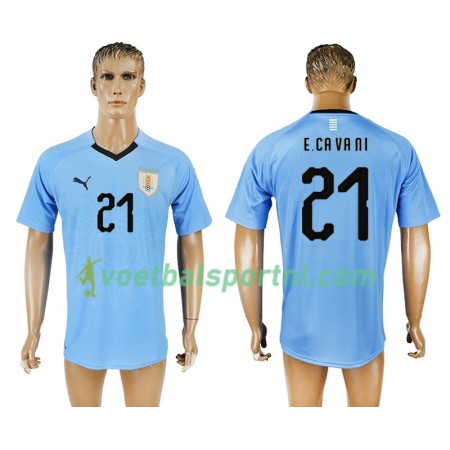 Uruguay Edinson Cavani 21 Thuis Shirt WK voetbal 2018