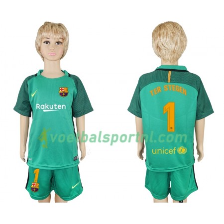 FC Barcelona Ter Stegen 1 Doelman Kind Thuis Tenue 2017/2018